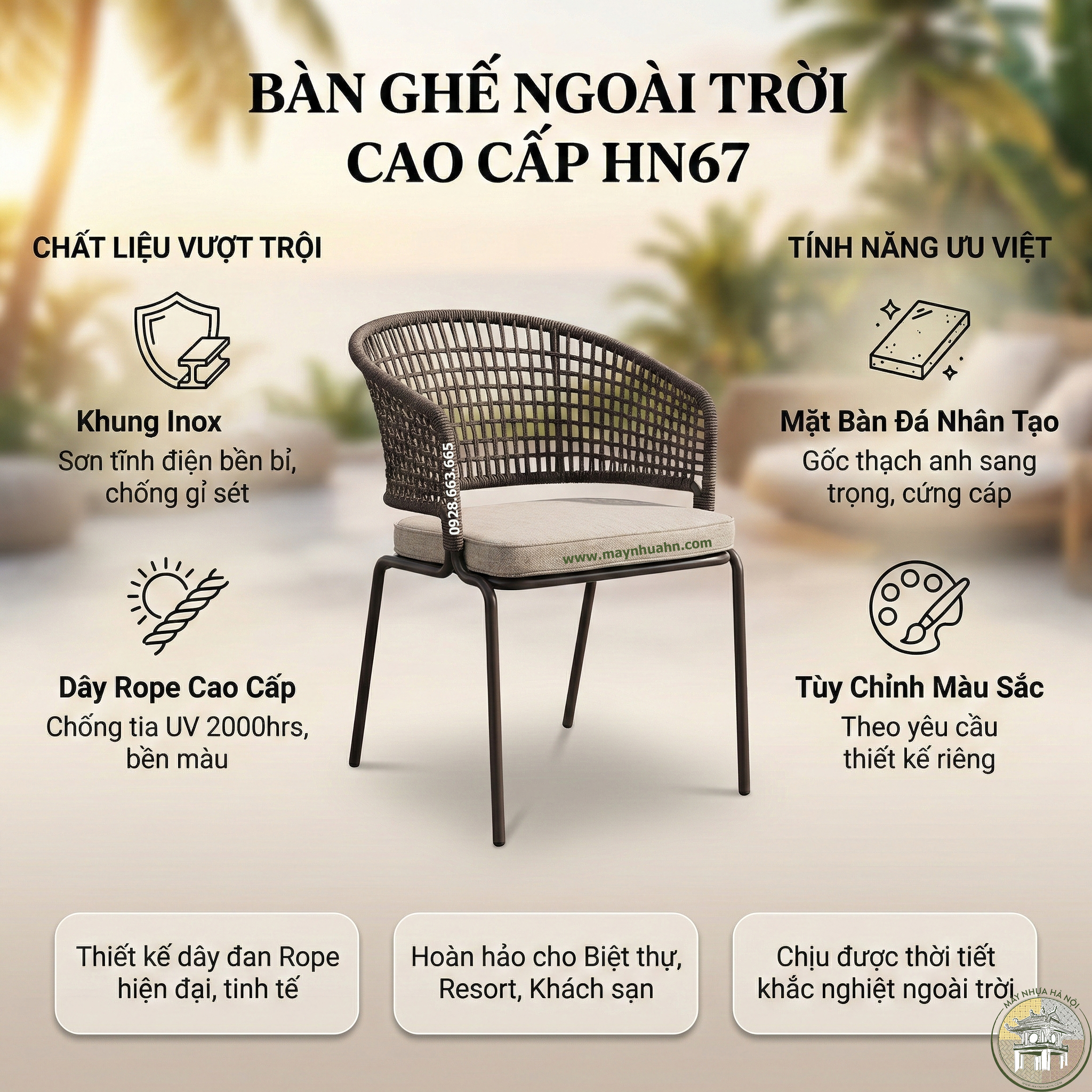 bàn ăn ngoài trời cao cấp