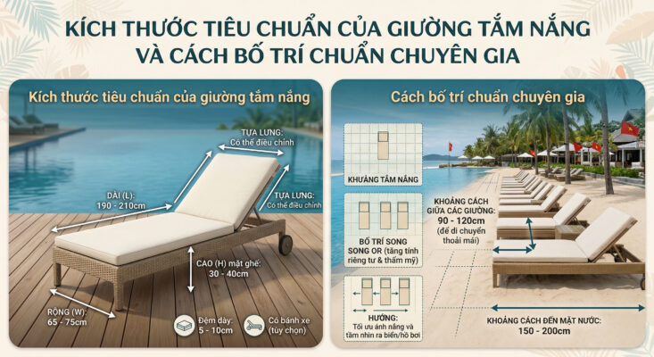 cách bố trí ghế tắm nắng hồ bơi chuẩn chuyên gia